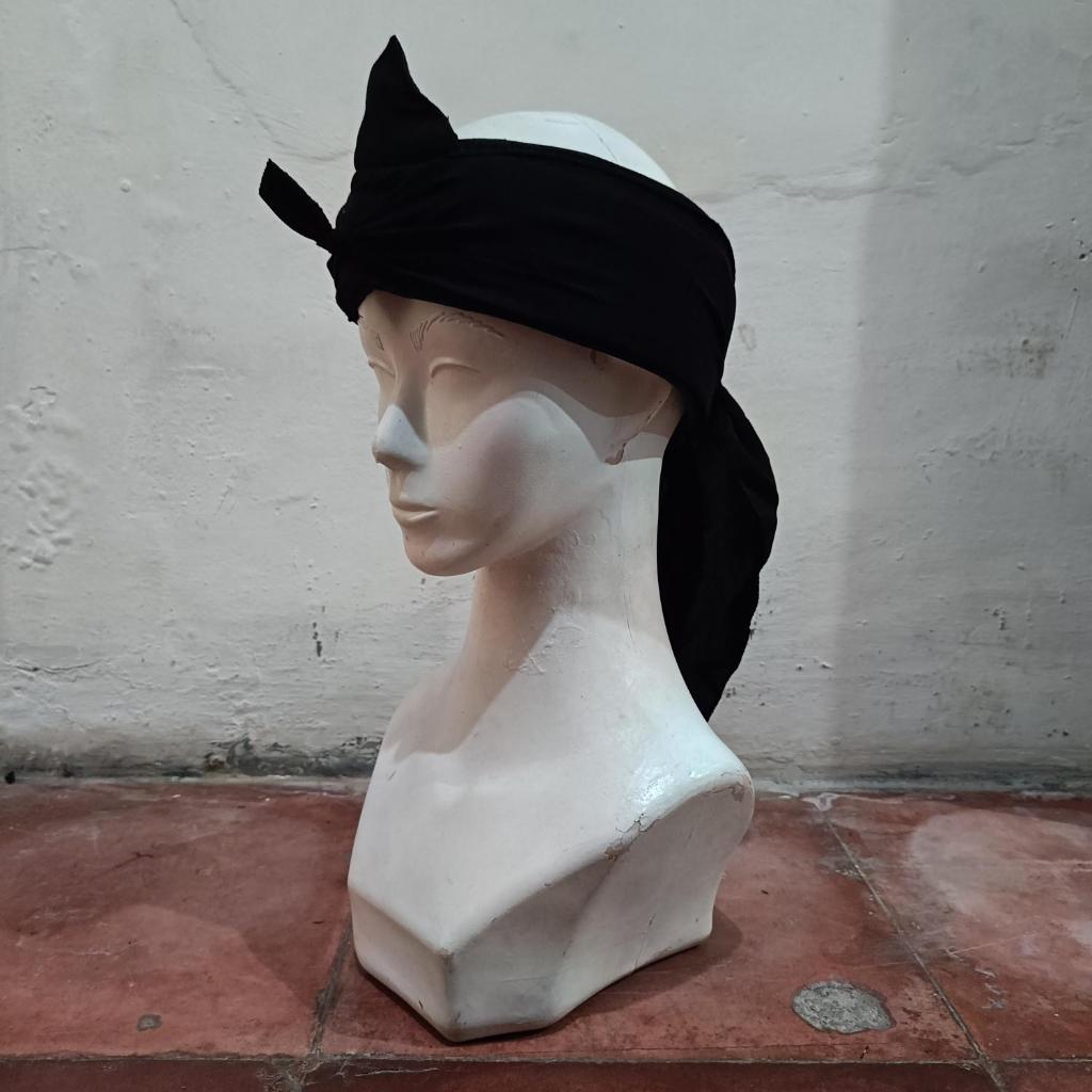 Ikat kepala Headbands batik polos HITAM