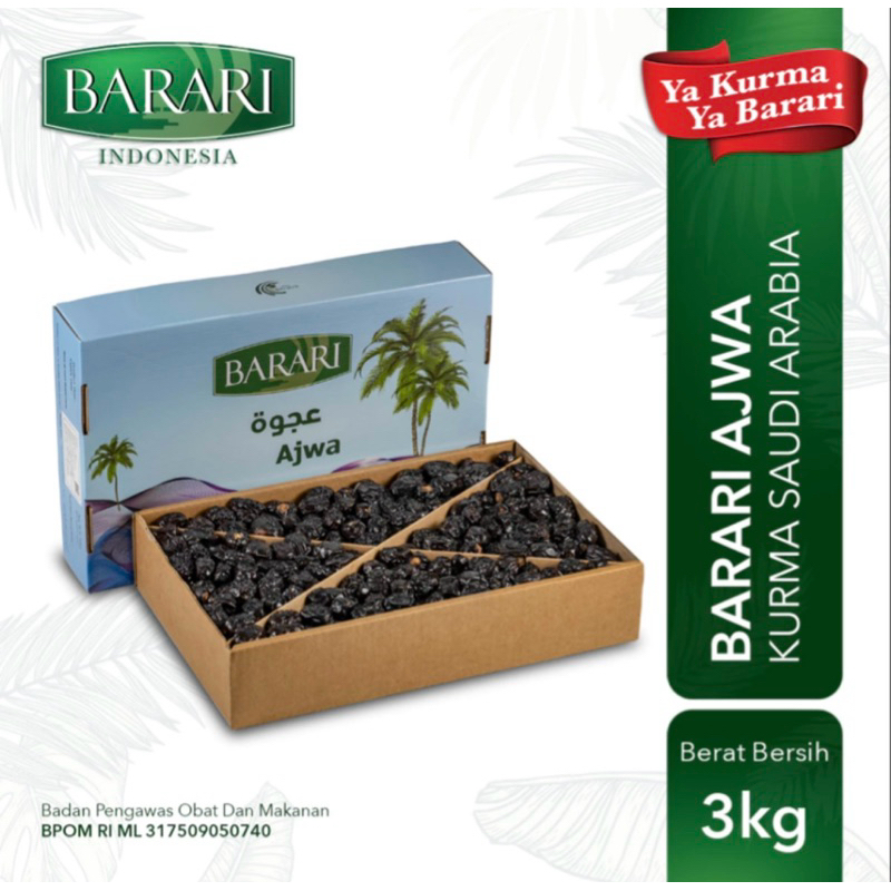 

Kurma Ajwa Barari Blue 3kg