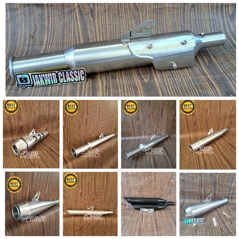 Knalpot British Kenalpot British Knalpot Choper BSA Bobber Scrambler W175