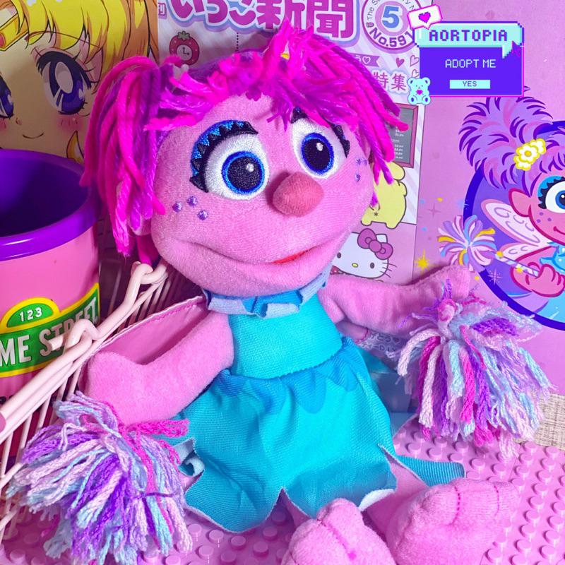 BONEKA ABBY CADABBY ABBY SESAME STREET PLUSHIE ABBY CADABBY CHEERLEADER ORIGINAL SESAME STREET