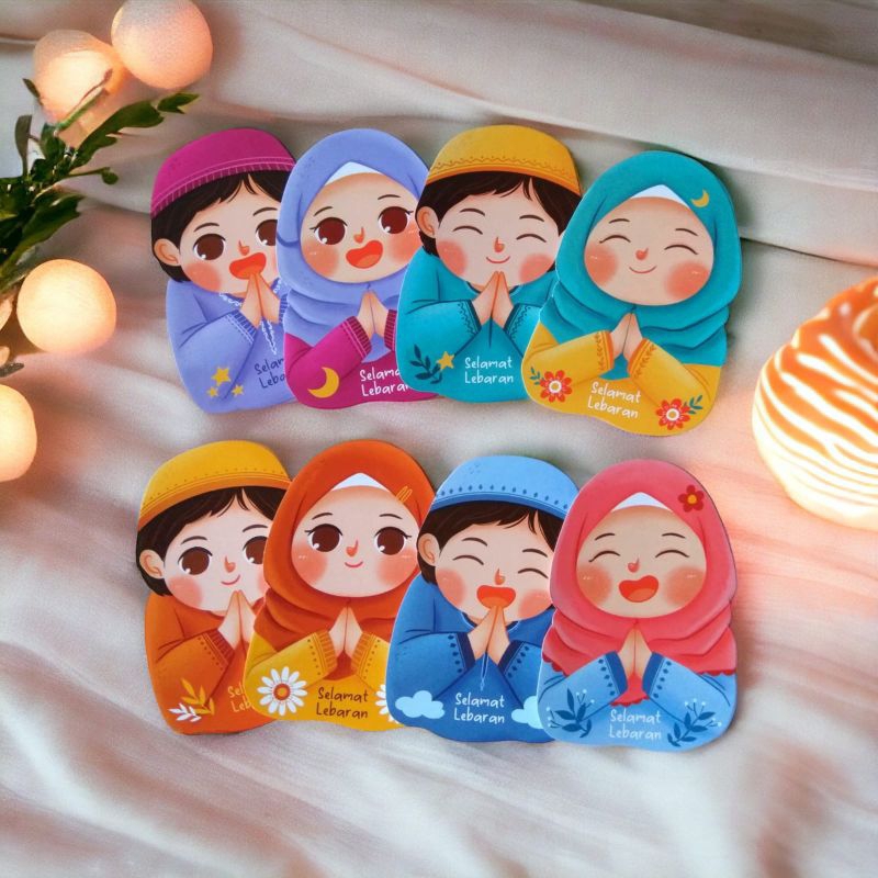 

Amplop Lebaran MIX Karakter Anak Muslim Lucu Imut / Angpau Lebaran