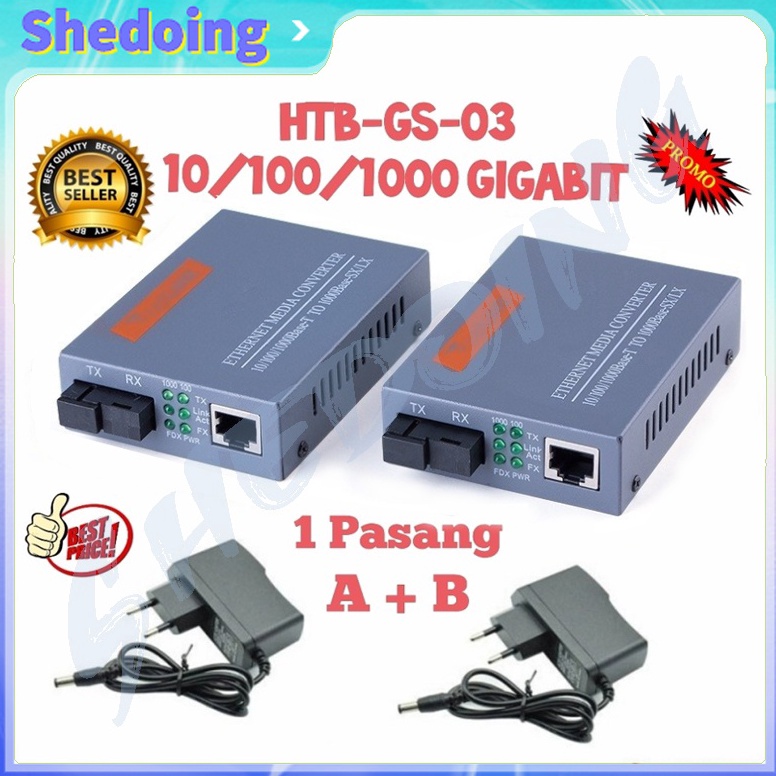 Langsung Kirim HTBGS3 Htb Gigabit Converter Gigabit Konverter Gigabit Media Converter Fiber Optik Me