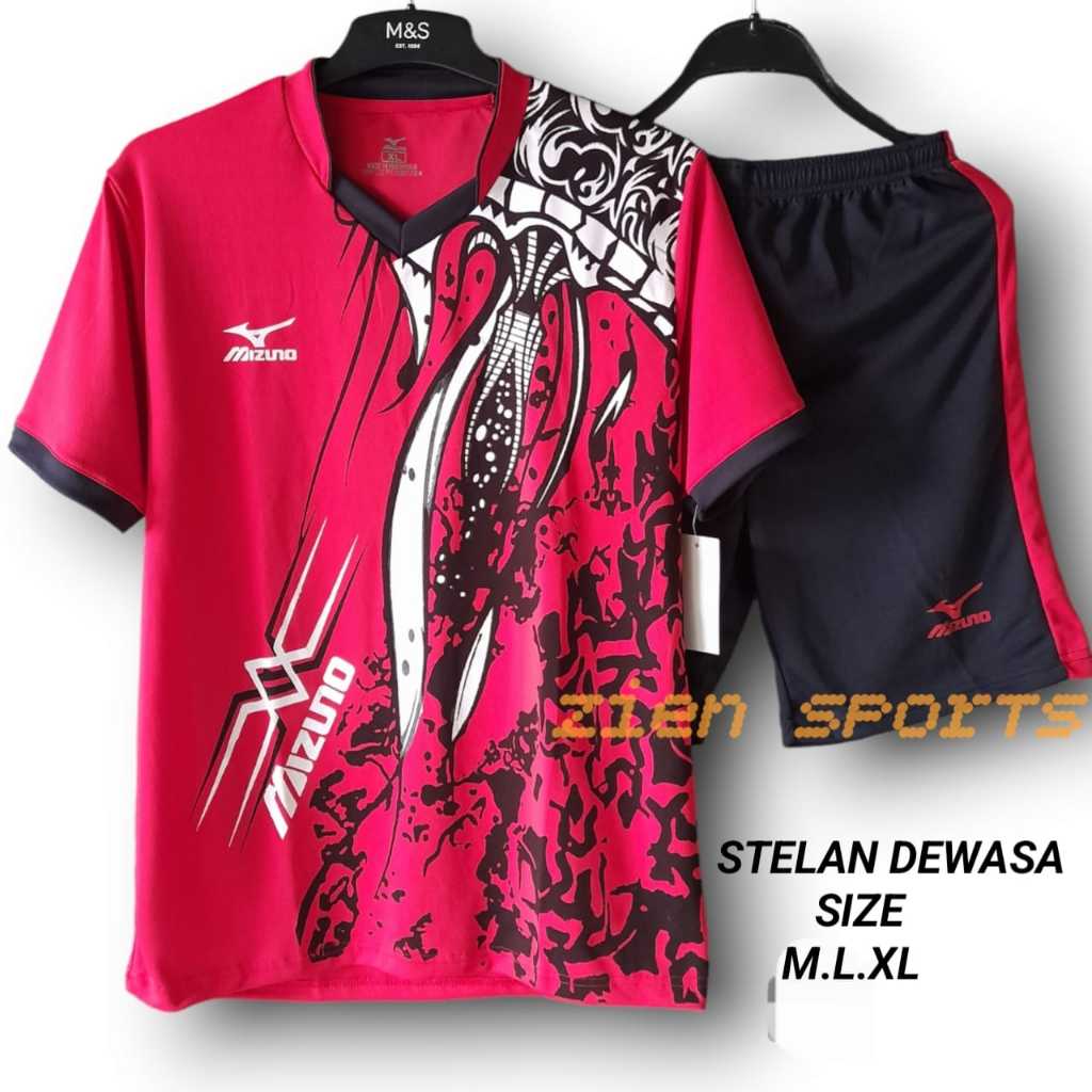 Setelan Jersey Bola Dewasa Baju Bola Futsal Voli SSB  Putra Putri Set Baju Celana