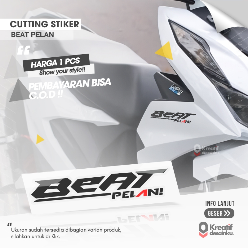 Cutting Stiker Beat Pelan Variasi Motor Mobil Sticker Veriasi Aksesoris Timbul Keren Matic Dasbor Sp