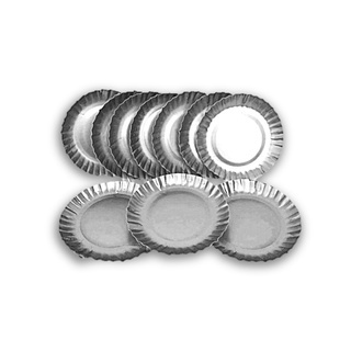 Piring Kue Ulang Tahun/Piring kue kertas silver isi 10 pc