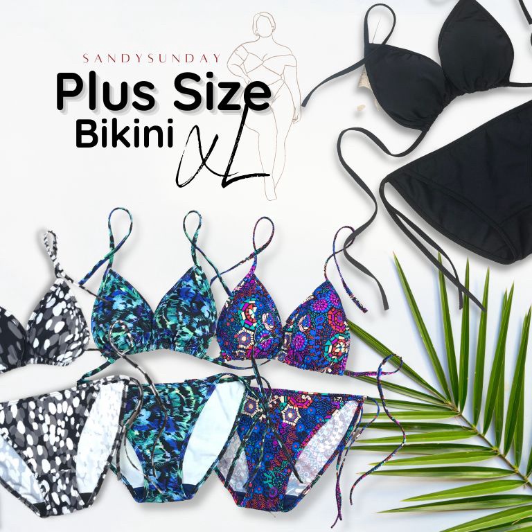 Paling Laris Bikini Set BigSize  XL Avisa Plus Size Bikini Tali Bikini Pantai Jumbo Bikini Segitiga 