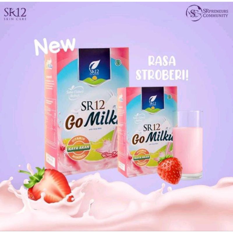 

Susu Penggemuk Badan Strawberry / penambah Nafsu Makan/ Susu Kambing Etawa goMilku SR12