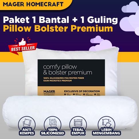 TERBARU MH  Paket 1 Bantal Tidur  1 Guling Silicon 1 A