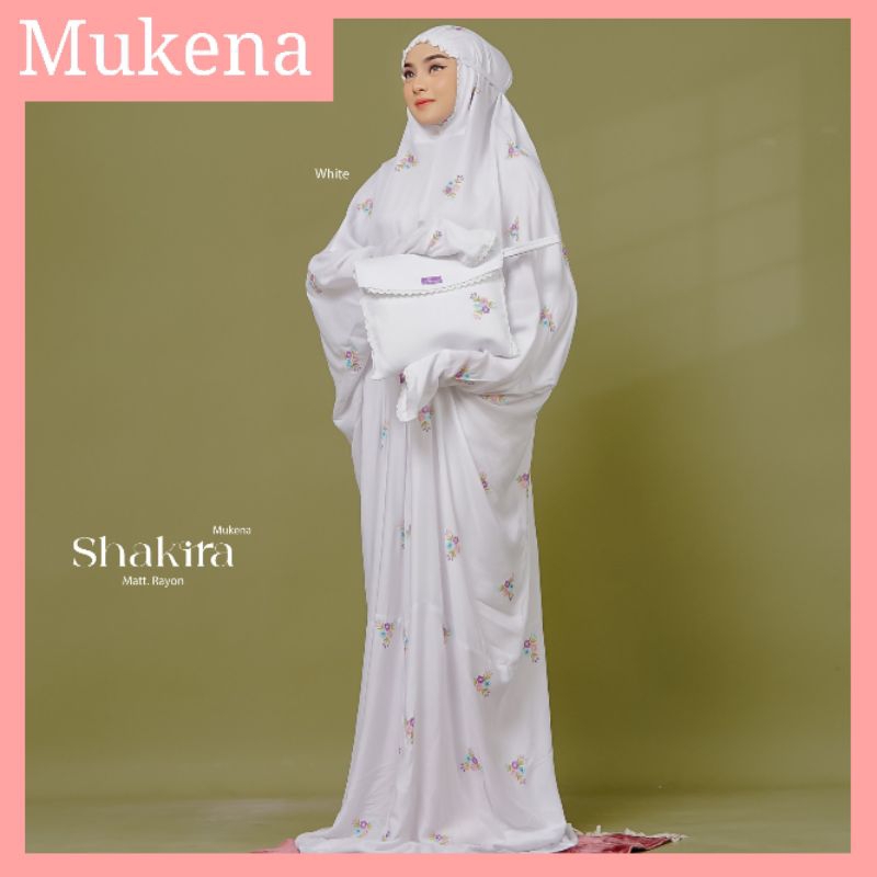 Mukena Lajuran Shakira By Arrafi Terbaru || Mukenah Ar Rafi Langsungan Rayon Premium Whitte Bordir Bunga Terlaris || Mukenah Dewasa Terusan Bisa COD