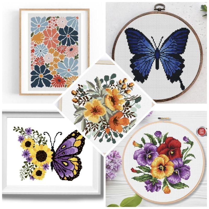 Strimin Kristik jadi / cross stitch dekorasi NO FRAME NO BACKGROUND