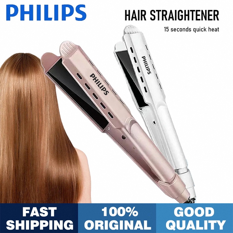 Philips Catokan Rambut Hair Straightener Curly Catokan Traveling Alat pengeriting rambut Tongkat pelurus rambut Perm Alat catok rambut curly tahan lama original