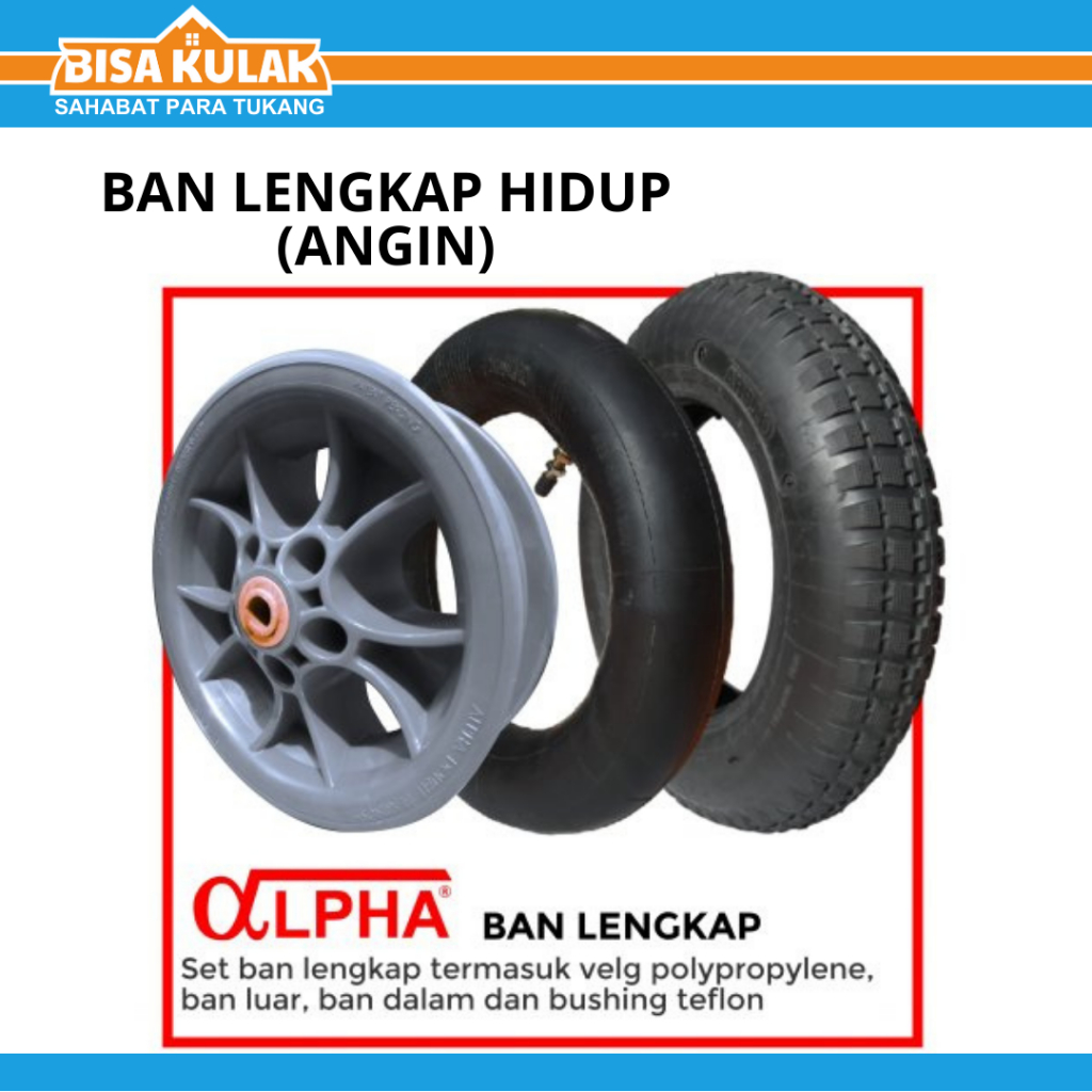 BAN GEROBAK SORONG ALPHA LENGKAP HIDUP