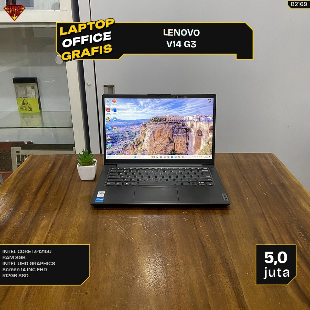 Laptop LENOVO V14 G3 Intel Core i3-1215U RAM 8GB SSD 512GB FHD
