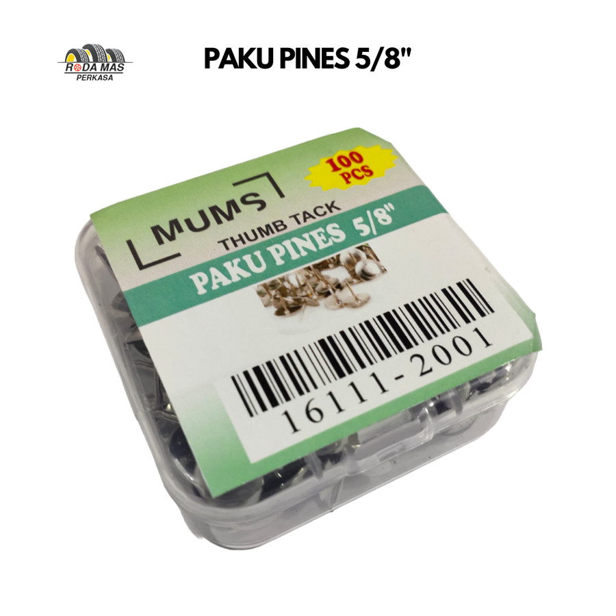 Paku Payung Paku Pinus Pines Mading 5/8" Thumb Tacks MUMS +/- 100Pcs RMP