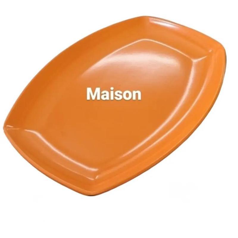 M5814 Piring Saji Melamin Oval Segi Piring Oval Besar Piring Melamin