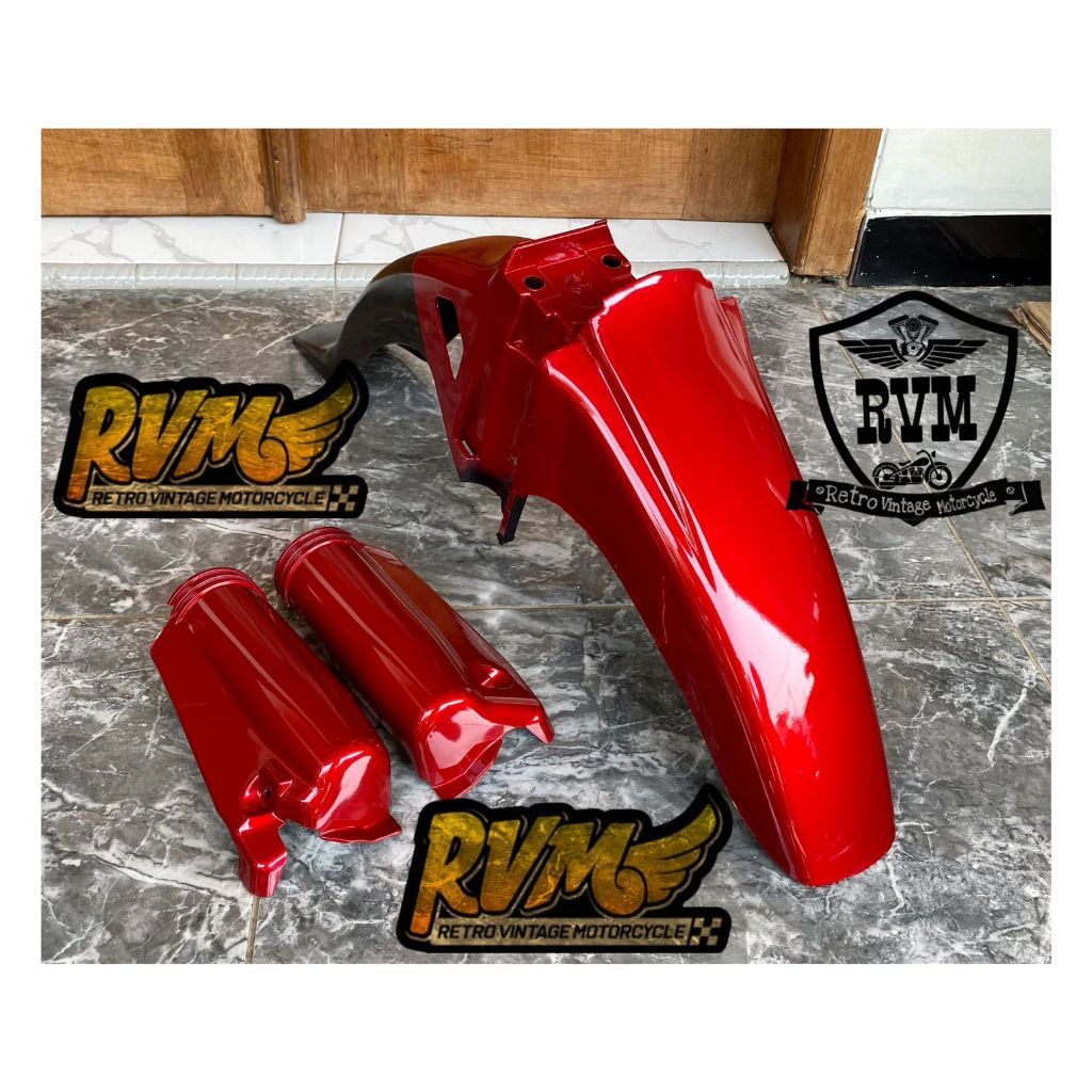 cover slebor depan alfa spakbor depan yamaha alfa plus tutup skok alfa maroon