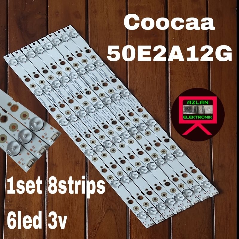 BACKLIGHT LED TV COOCAA 50" 50E2A12G BL LAMPU KOKA 50in 6led 8btg