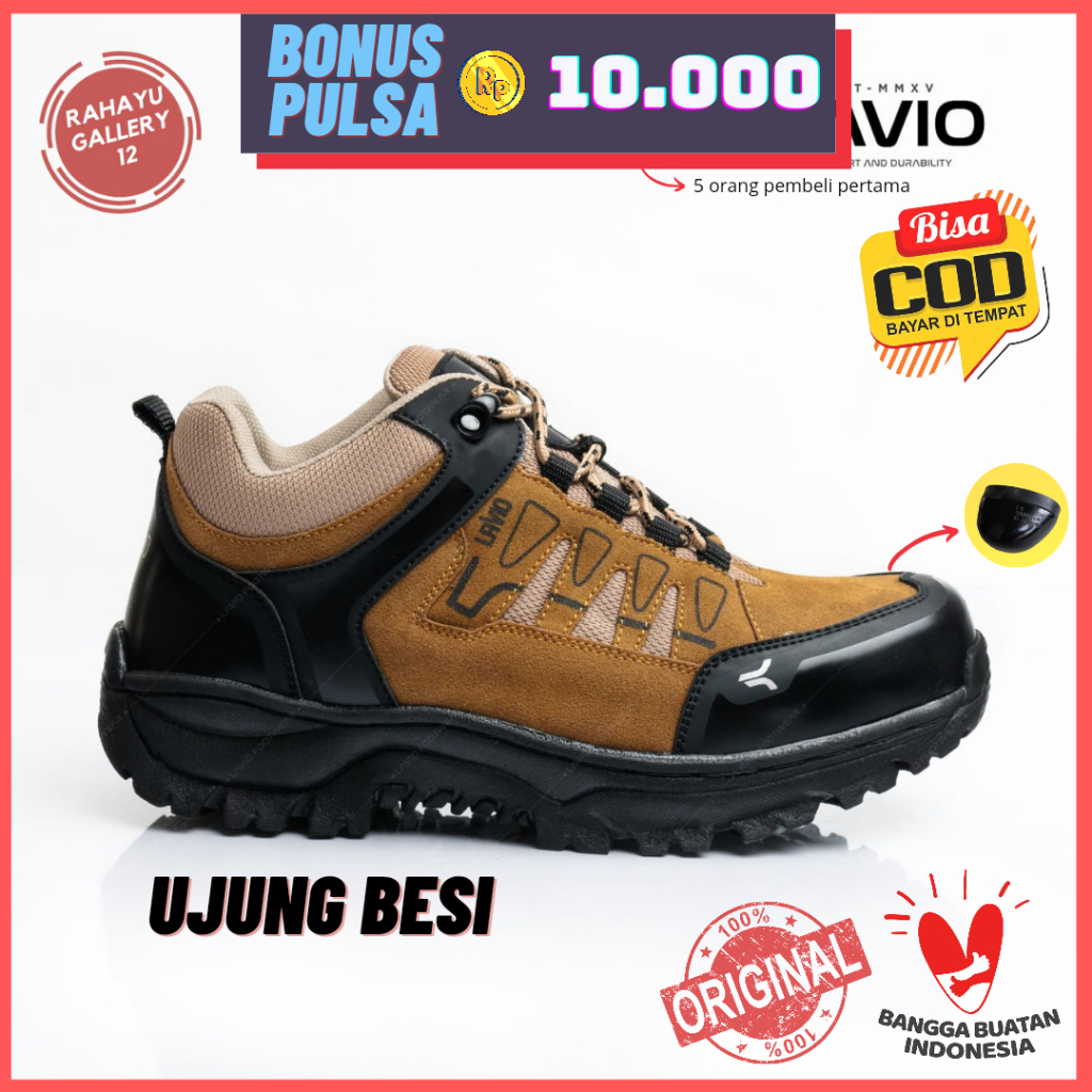 Sepatu Safety Pria Ujung Besi Original Septi Kerja Proyek Lapangan Lavio Footwear