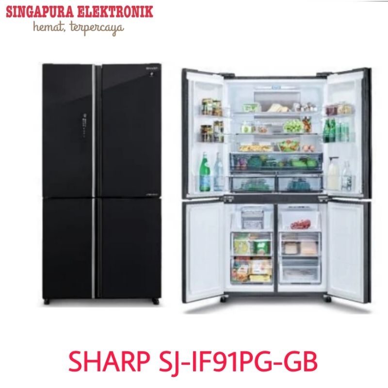 Sharp Kulkas Side by Side SJ-IF91PG-GB