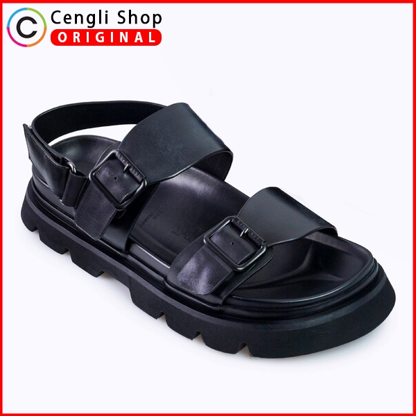 EVERBEST EM05 SANDAL PRIA ORIGINAL SENDAL SLINGBACK KULIT ASLI ORI HITAM