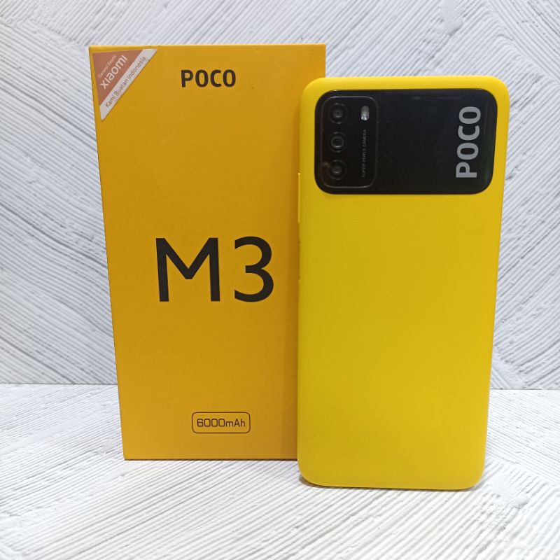 Poco M3 6/128 GB Handphone Second Bekas Fullset
