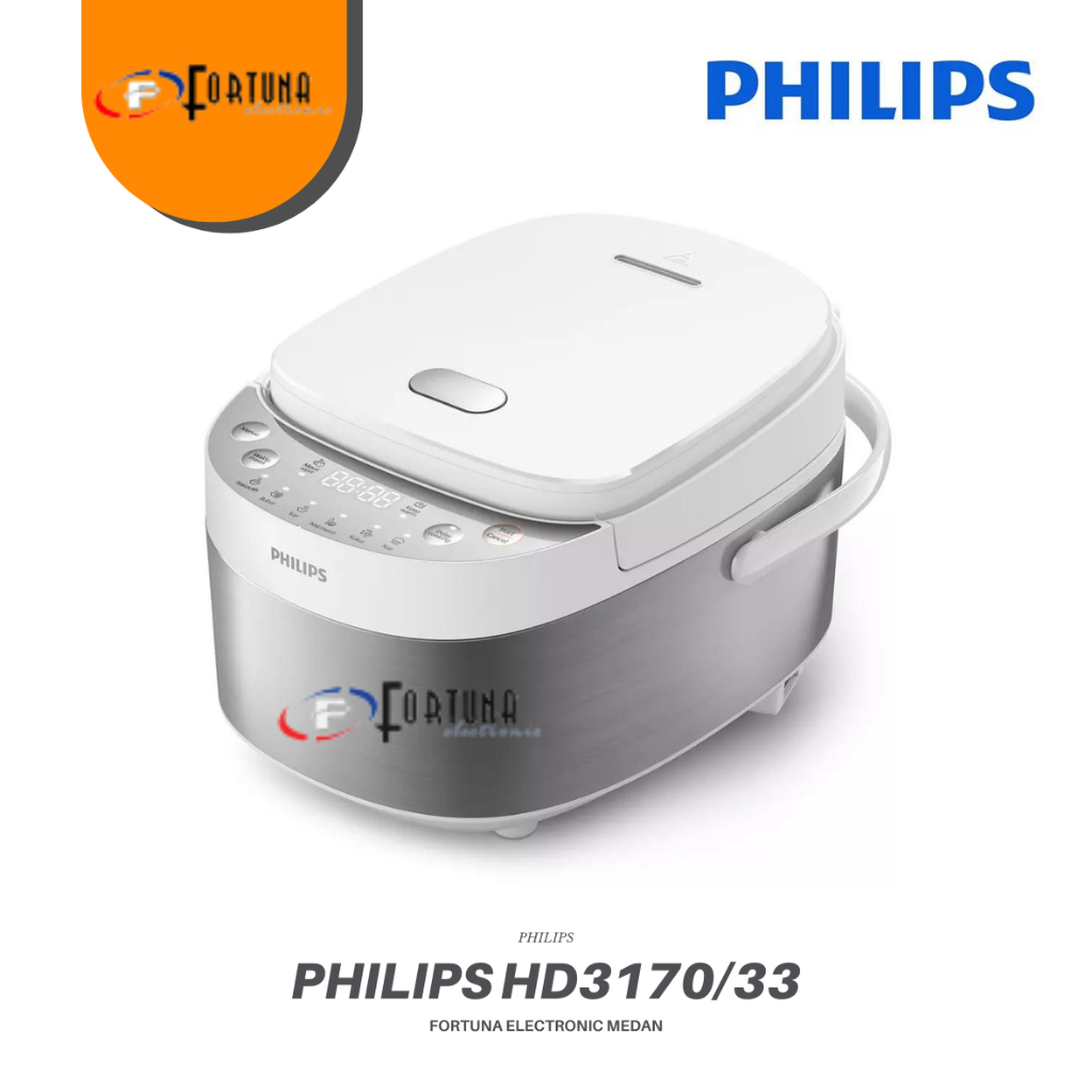 RICE COOKER PHILIPS 1 LITER HD 3170/33 STAINLESS DIGITAL MEDAN