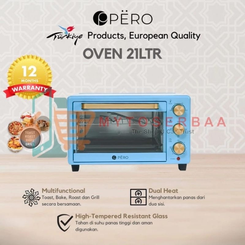 PERO Multifunctional Electric Oven 21L 4in1 Toast Roast Bake Grill Premium / Oven Listrik Watt Renda