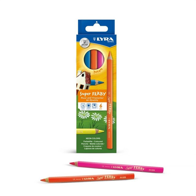 

LYRA Super Ferby Colour Pencil Neon 6 Colours Hangable Box # 3721063