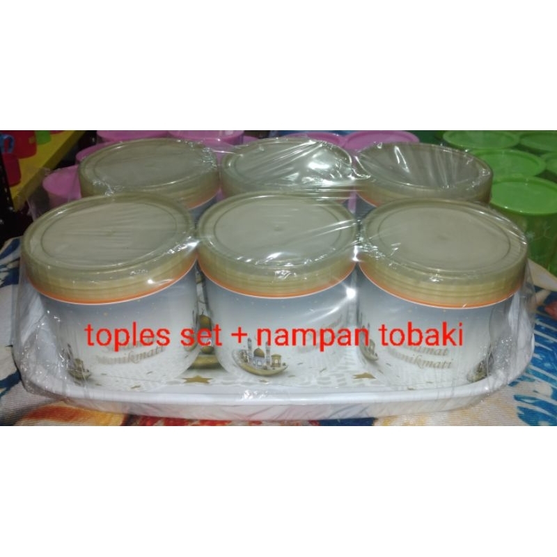 TOPLES PLASTIK SET + NAMPAN CALISTA TONAM JUMBO ISI 6/SET