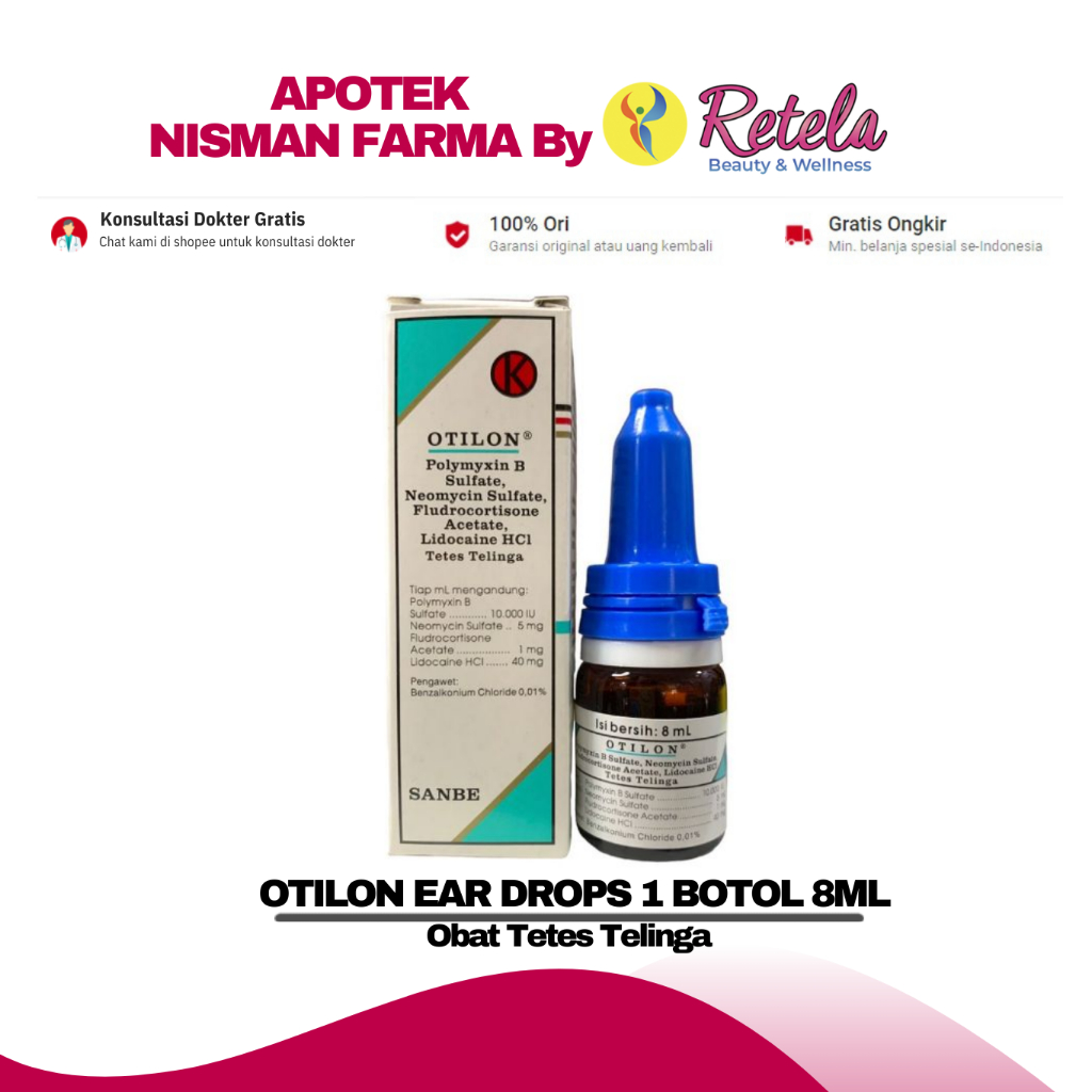 OTILON EAR DROPS 8ML / OBAT TETES TELINGA