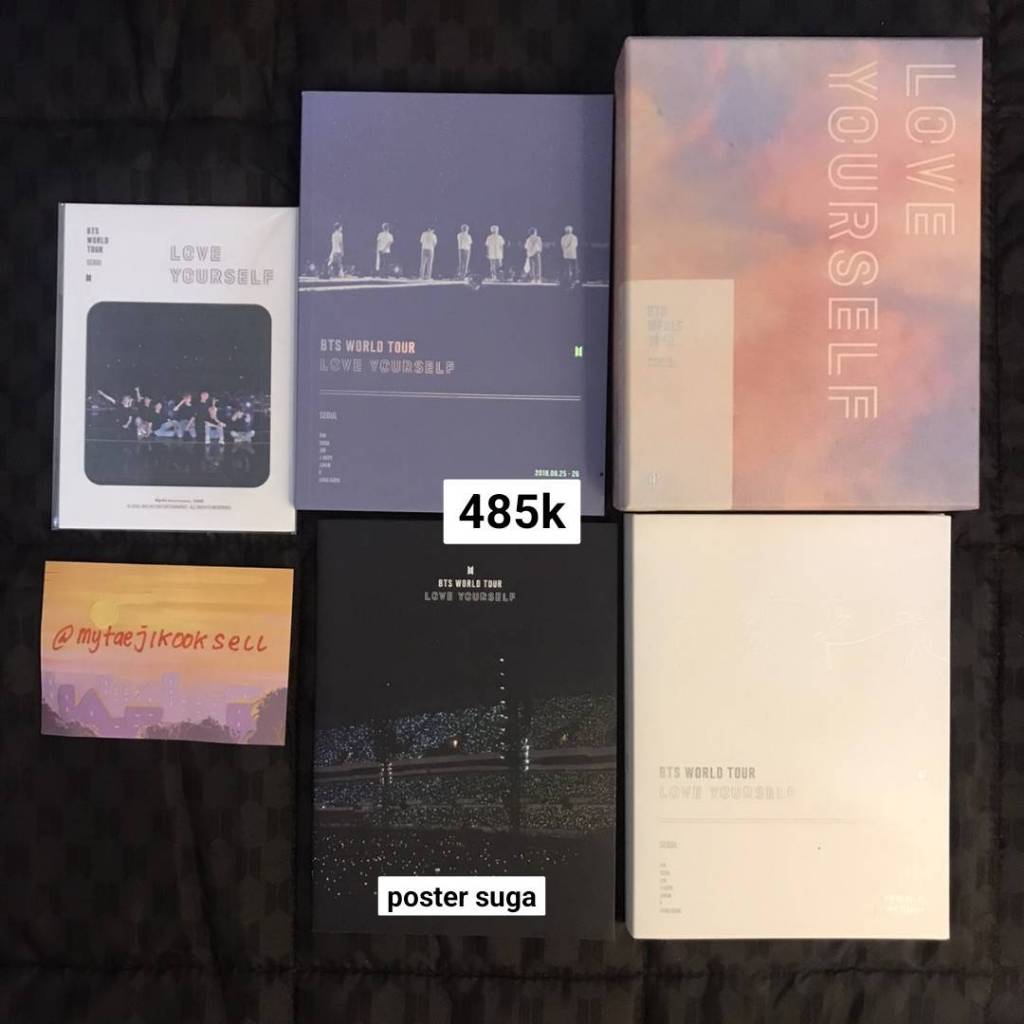BTS love yourself dvd seoul fullset unsealed CD poster suga sticker yoongi- PC photocard