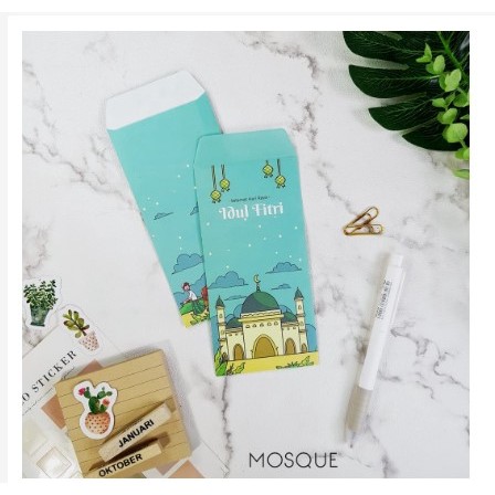 

amplop idul fitri bahan tebal isi 10 pcs terbaru 2024 / [ukuran uang] amplop lebaran premium