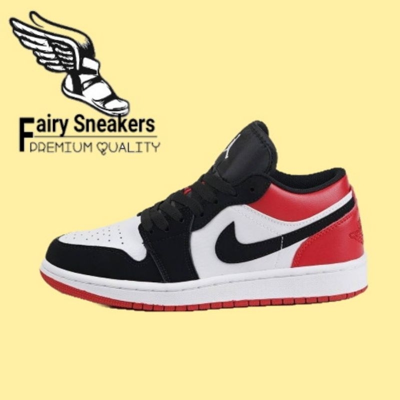 Sepatu Nike Air Jordan Retro 1 Low Black Toe