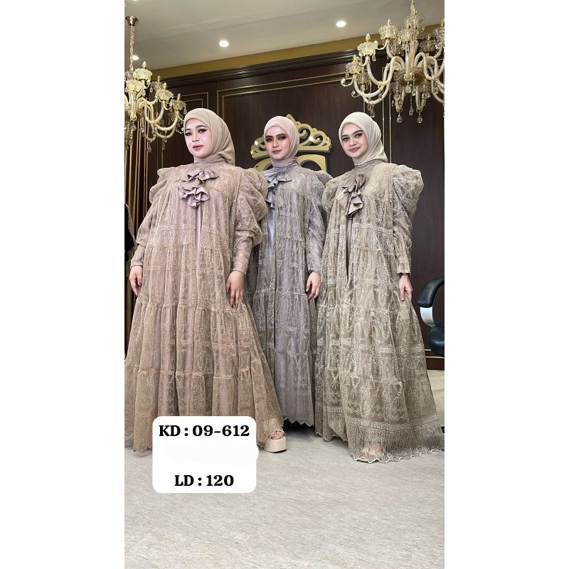 (BISA COD) 100% ORI GAMIS BROKAT TINGKATBY SHELLASAUKIA