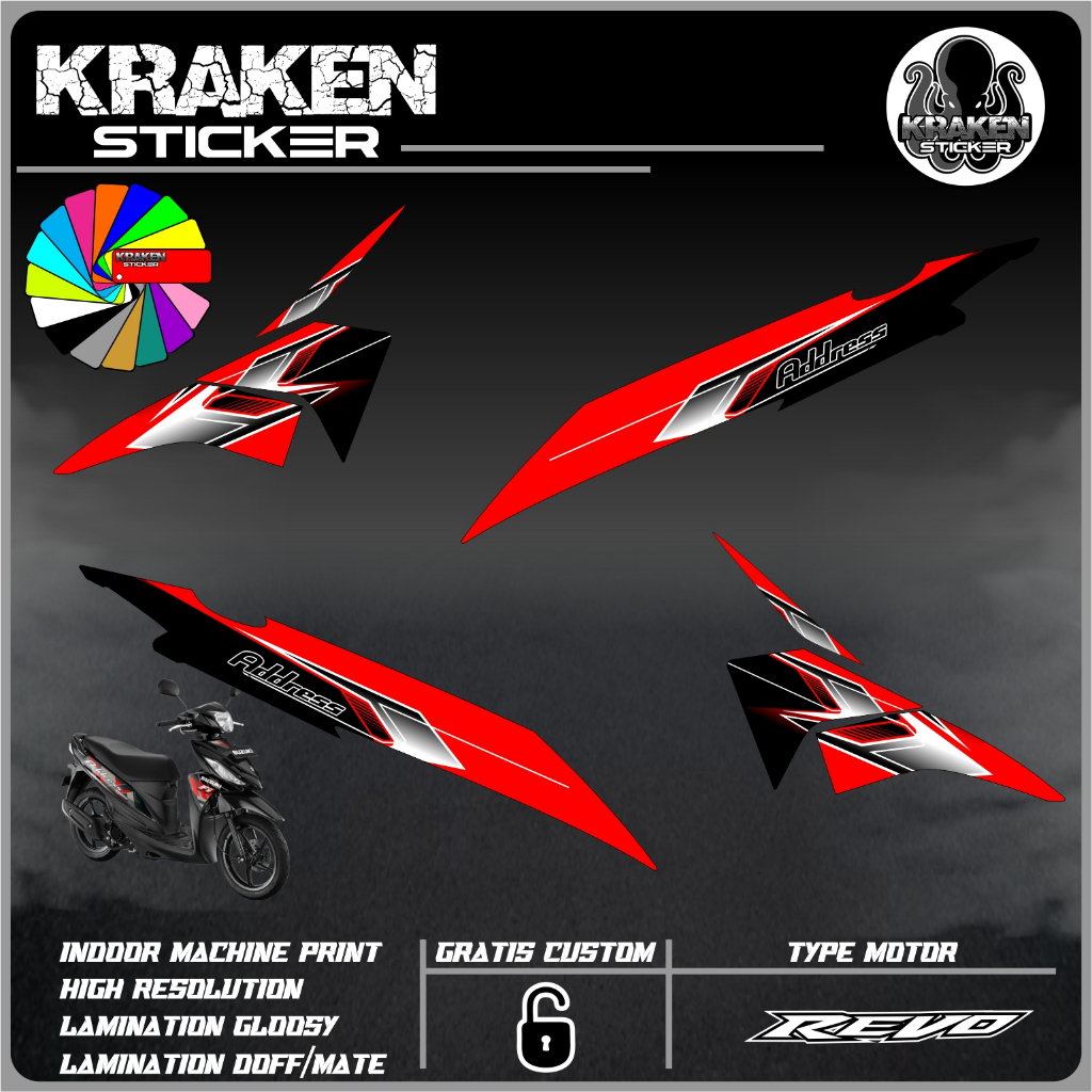 Striping Sticker SUZUKI ADDRESS sticker variasi ADDRESS CODE 04