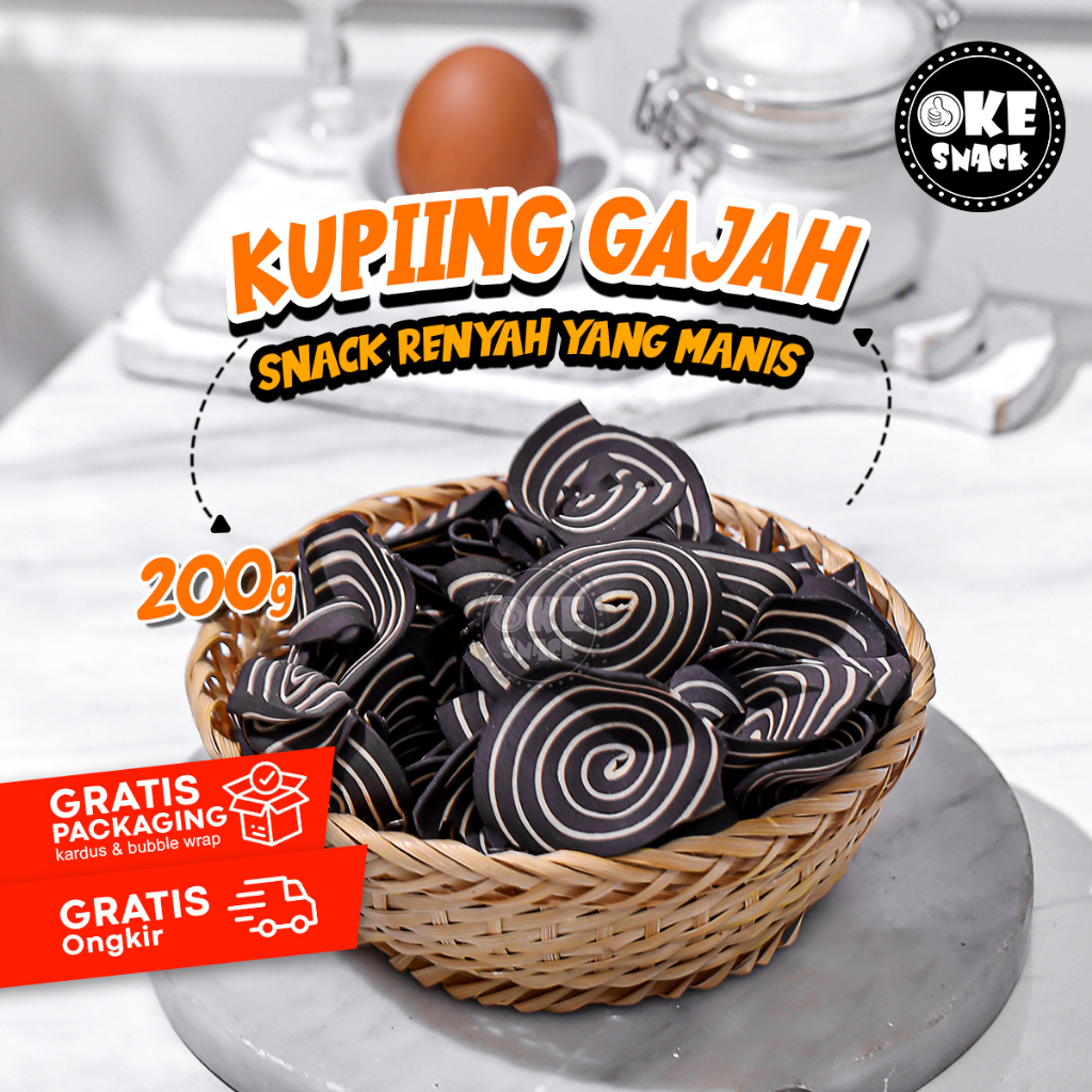 

Kue Kuping Gajah Kue Kering Tradisional 200g