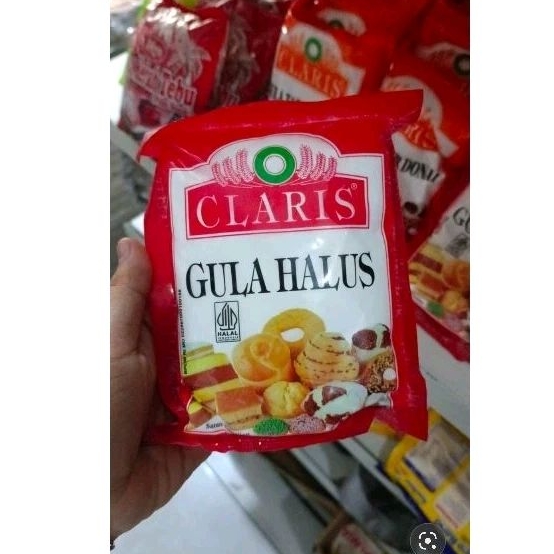 

Gula halus claris merah berat 250 gram