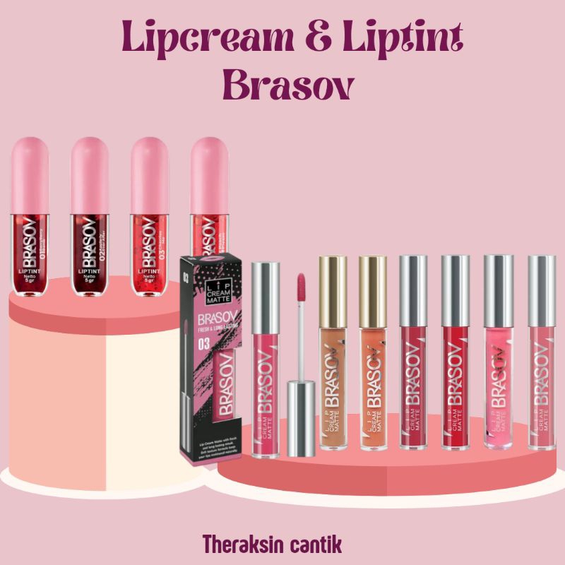 (COD)BRASOV LIPCREAM MATTE | LIPCREAM MATTE FREASH & LONG LASTING | BRASOV LIPTINT | COLOR PIGMENTED