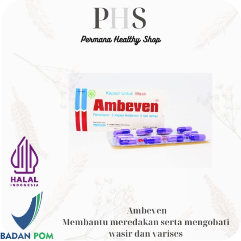 Ambeven / Ambeven Obat Wasir / Ambeven Obat Ambeyen / Ambeven Strip Isi 10 Kapsul