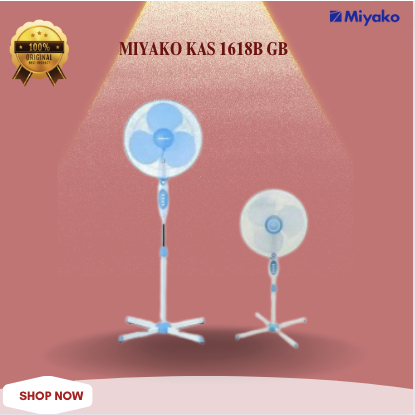 MIYAKO KIPAS ANGIN KAS 1618B GB STAND FAN/KAS-1618B-GB/KAS 1618B GB/KAS1618B GB/MIYAKO KIPAS ANGIN