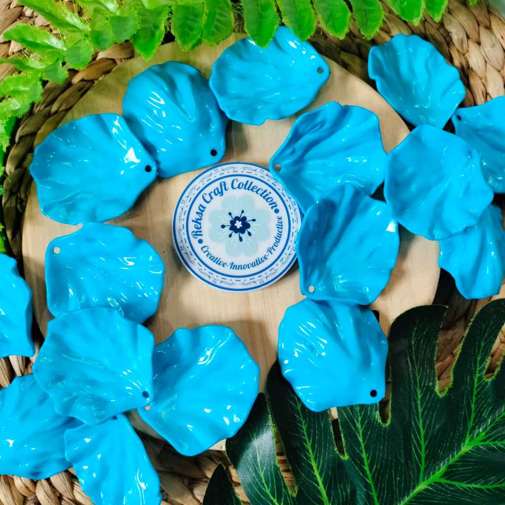 MOTE MELAMIN AKRILIK KELOPAK BUNGA KERANG BESAR PERKEMASAN 50 GRAM