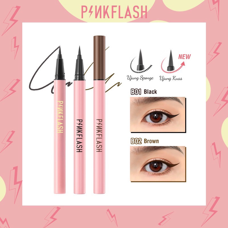 ❤ EGA BEAUTY  SKINCARE & COSMETIC STORE TRENGGALEK❤️Pinkflash Eyeliner Waterproof Liquid Eyeliner