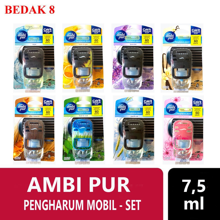AMBIPUR PENGHARUM MOBIL 7.5ml/ PAFUM MOBIL/ PEWANGI MOBIL SET | REFILL