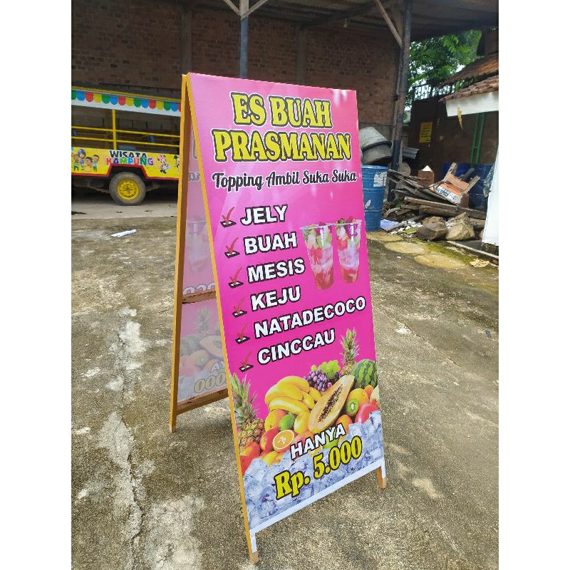 HARGA PROMO STAND BANNER  60X140 CM  KUAT KOKOH (FREE DESAIN) REAL PICT/PLANG BANNER/STAND BANNER