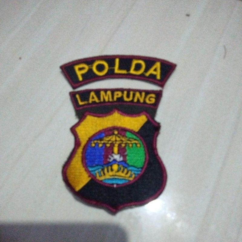Bordir logo polda lampung