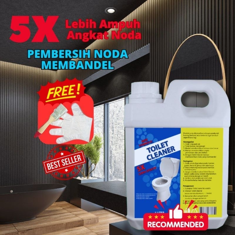 	 Harga Spesial Terbaru ( 1 liter ) Premium Toilet Cleaner Viral Terlaris Pembersih Kerak Lantai Kamar Mandi / Kloset / Toilet / Bowl Clean / Keramik | wastafel / porselen/ Stainlless Shower Kran WC Pembersih Kerak Noda keramik Kemasan 1 liter	