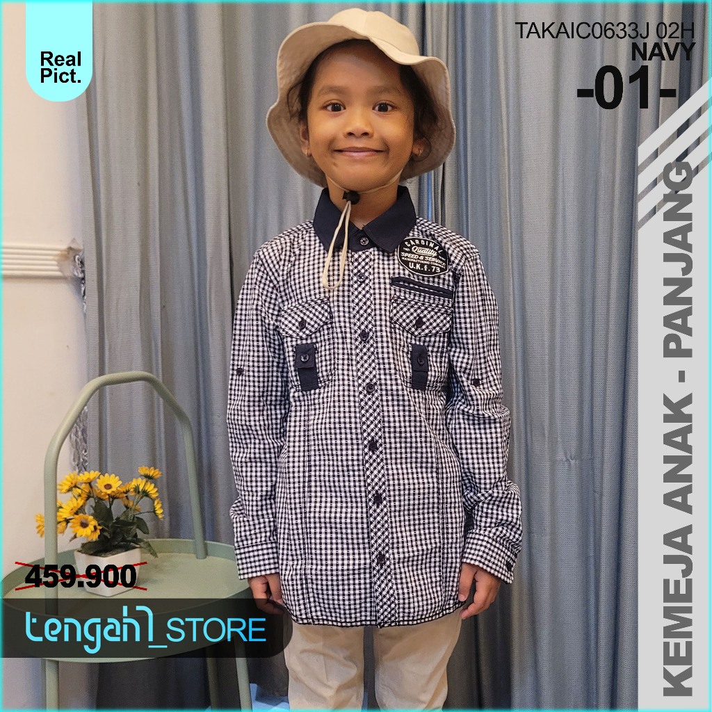 [COD] CARDINAL Original | Baju Anak Lengan Panjang | Kemeja Anak laki-laki Lengan Panjang