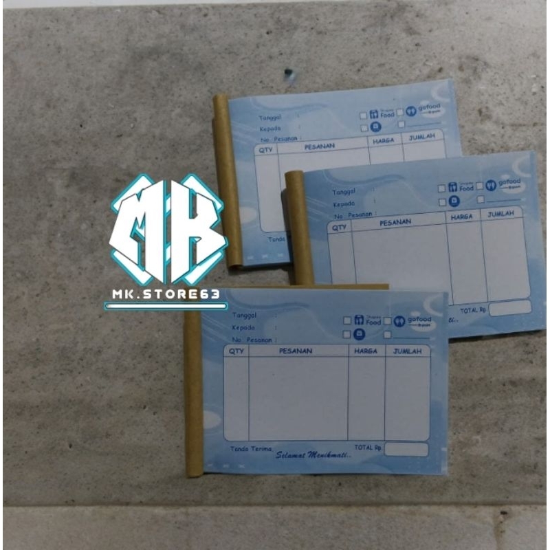 

NOTA MAKANAN 1 PLY 1/8 FOLIO - SIAP KIRIM