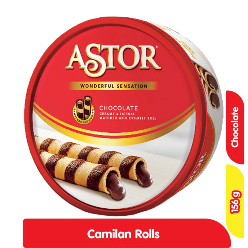 

Astor Chocolate Wafer Stick Kaleng 156Gram