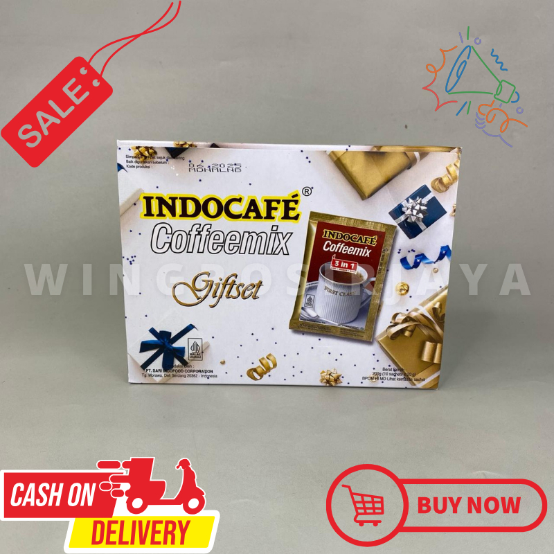 

Indocafe Coffeemix Giftset 1 Kotak 10S x 20Gr / Kopi Instant / Kopi Mix Instant